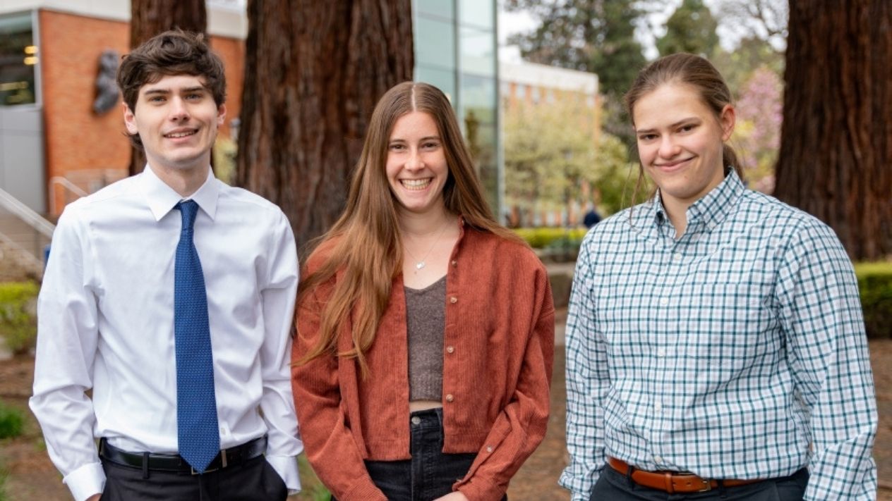 Three student recipients of Goldwater scholarships