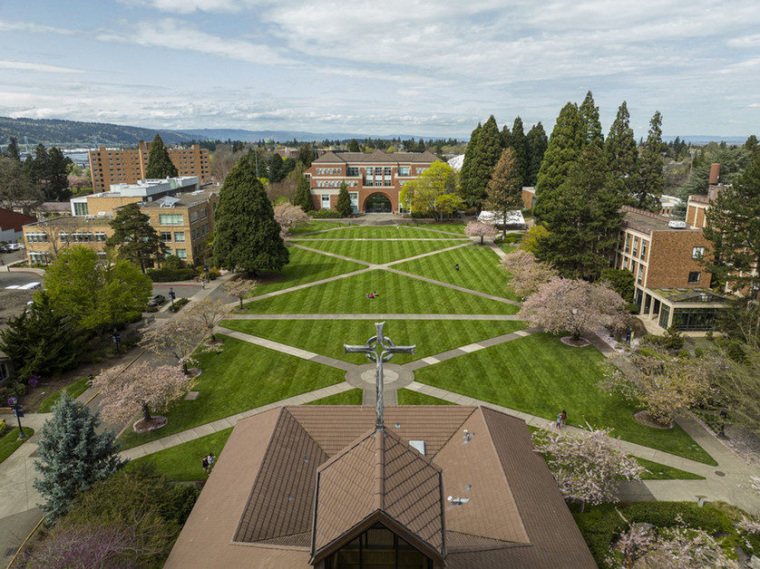 Flying Over University of Portland