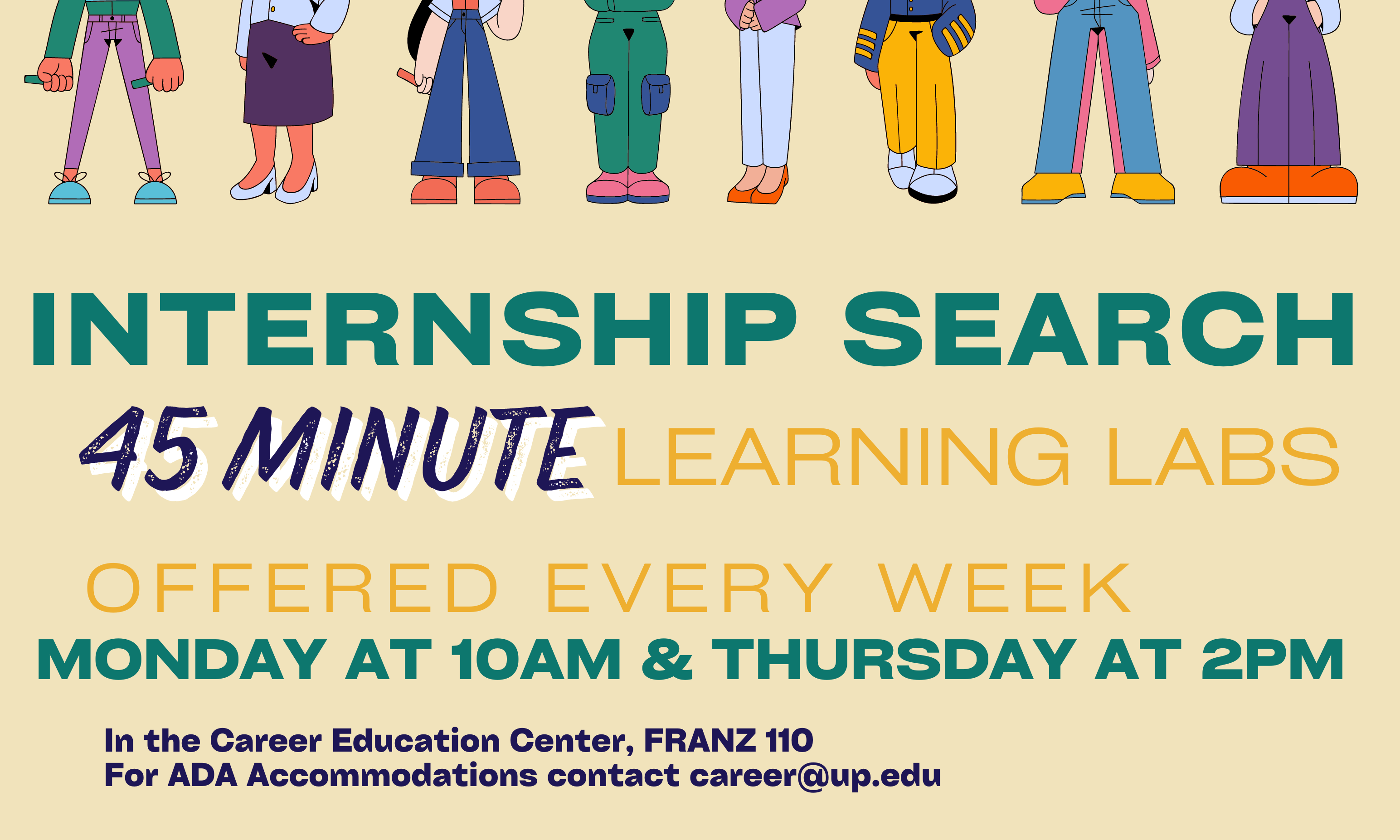 Internship Search Labs in Franz Hall 110 every week on Monday at 10am and Thursday at 2pm