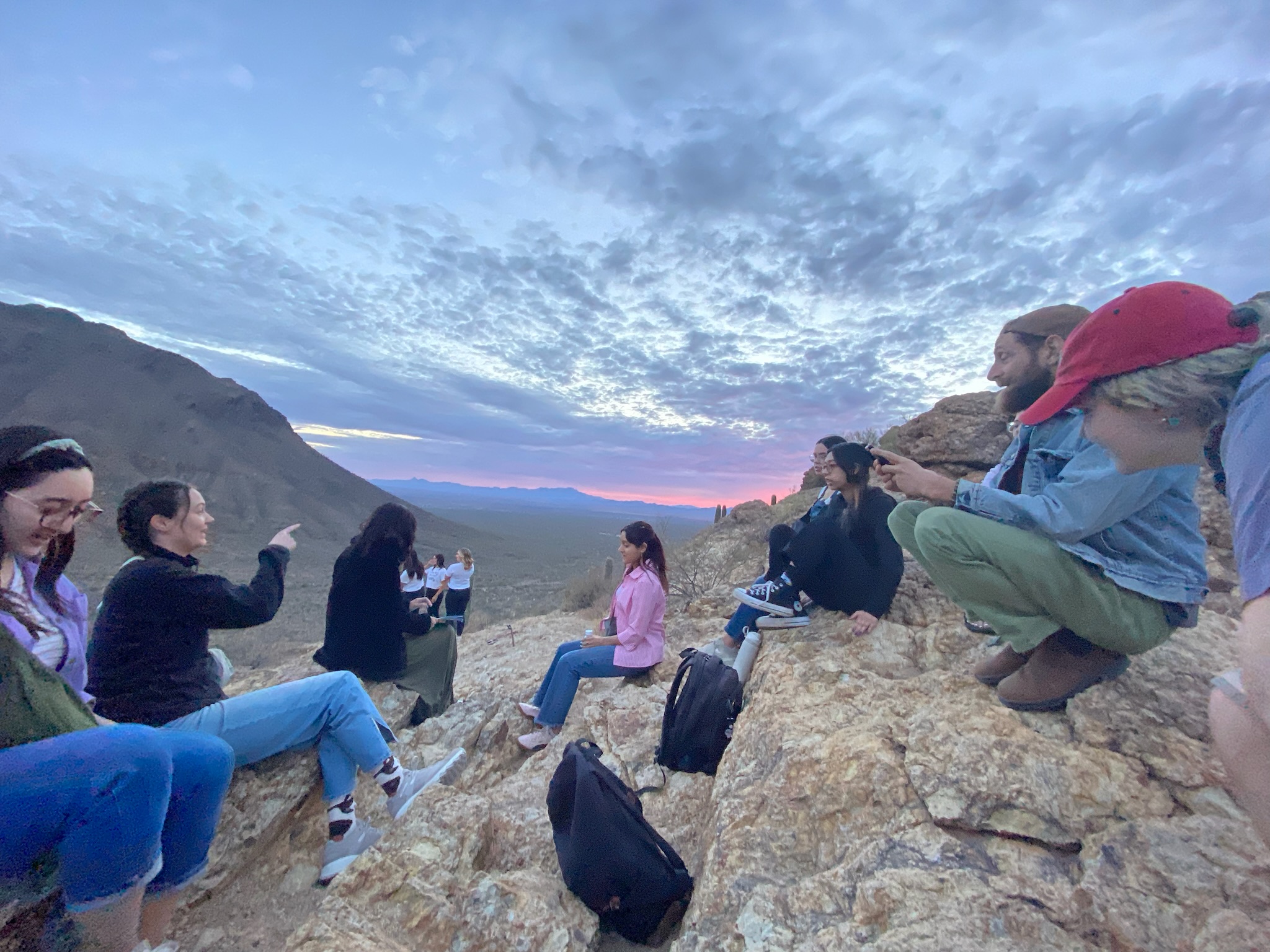 Students on the Arizona desert