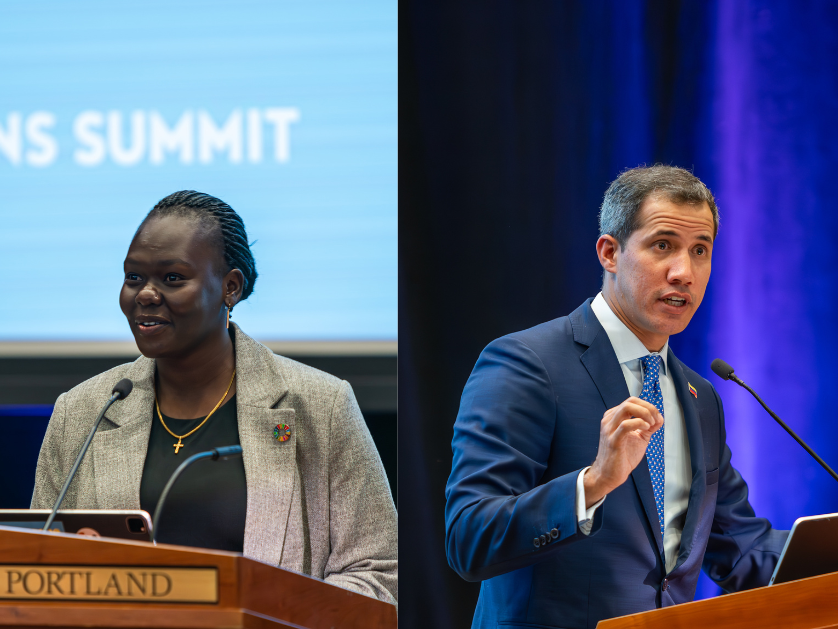 Ambassador Cecilia Adeng and Juan Guaidó