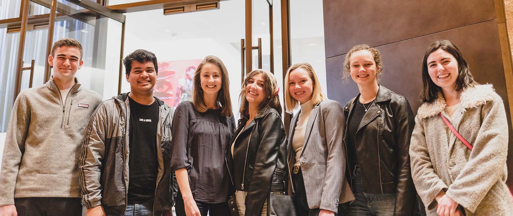 Beacon Reporters at the entrance to CNN’s New York headquarters