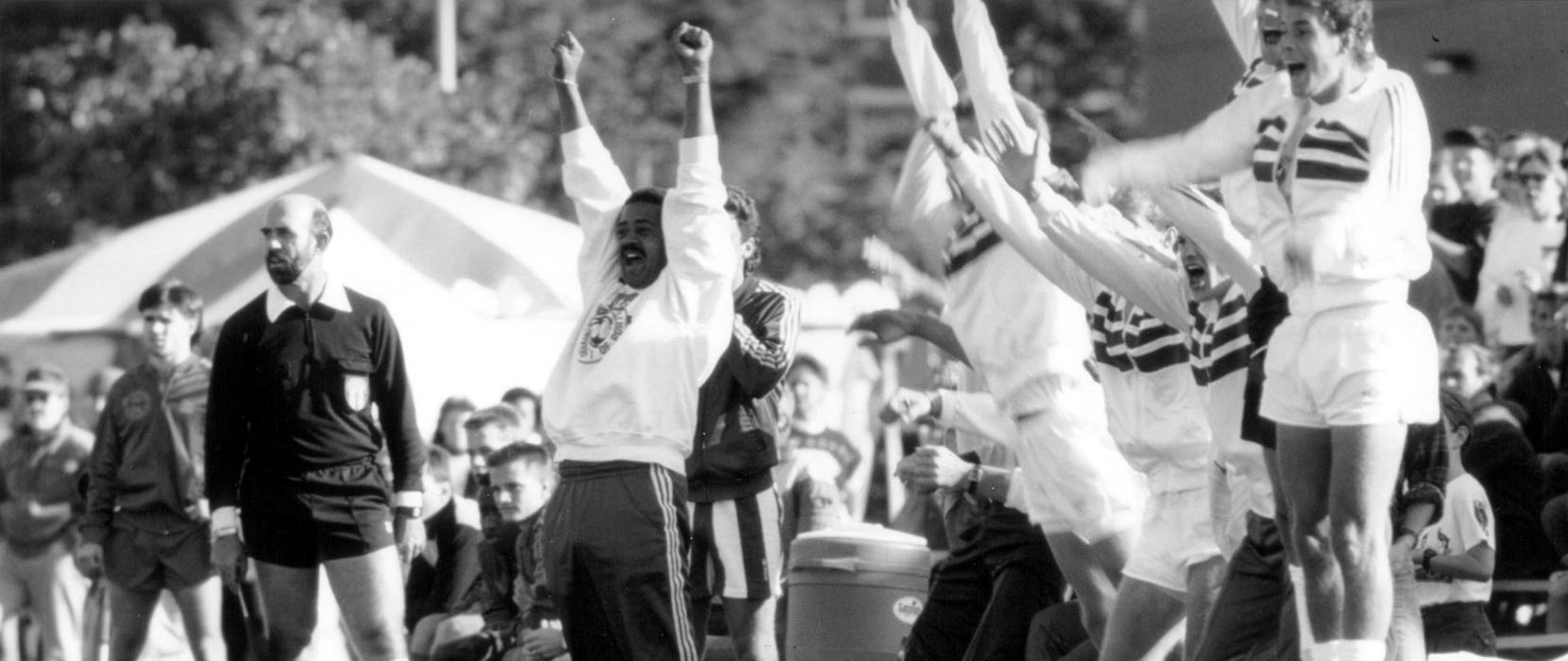 Clive Charles and team celebrating