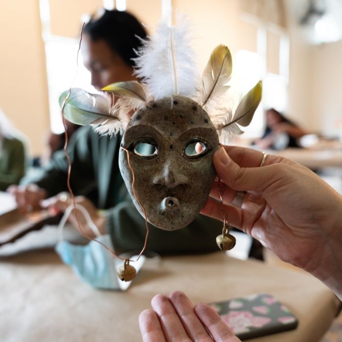 A handmade art mask