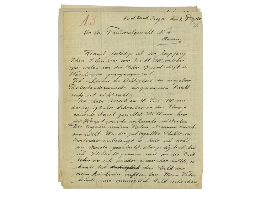 An image of a hand written letter from the 19th century