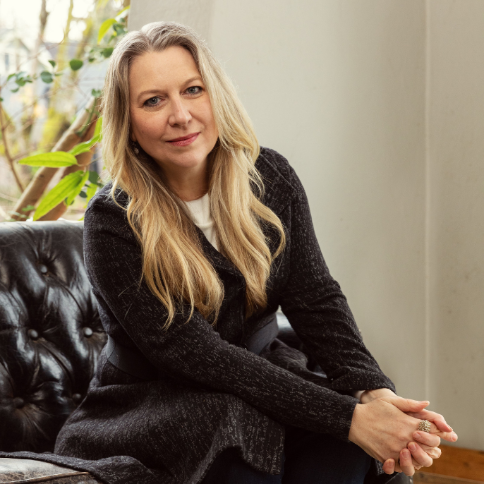 A portrait of author Cheryl Strayed