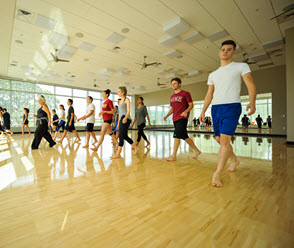 Students in dance class