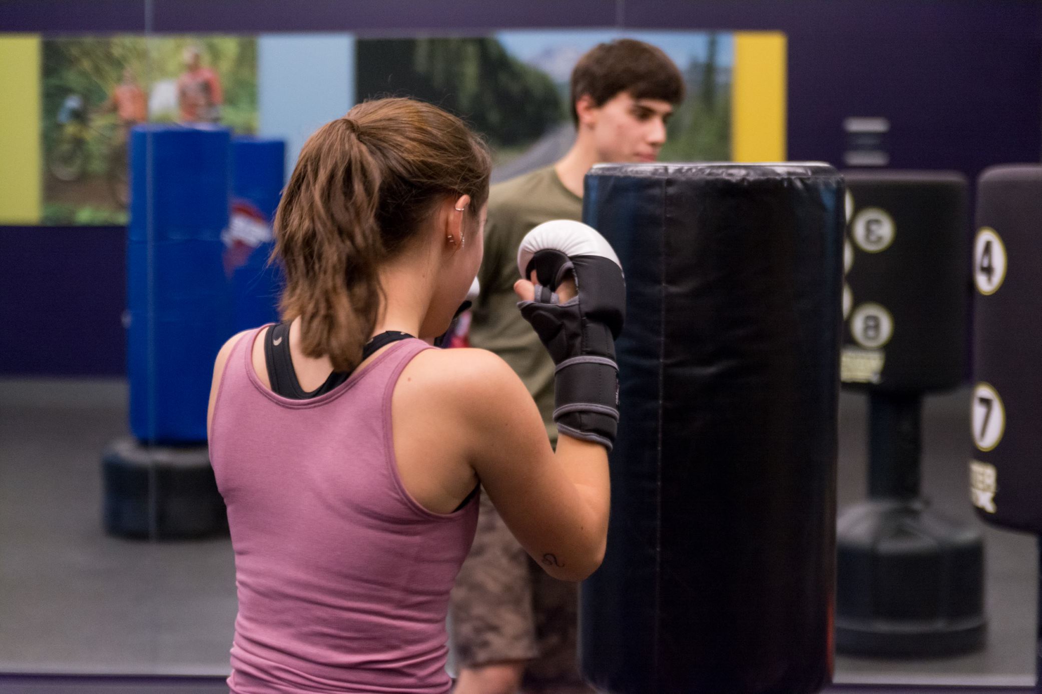 Students in fitness class