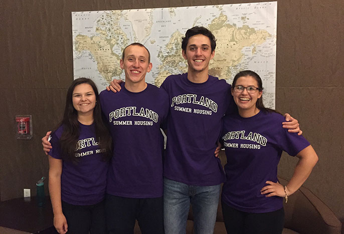 Four student staff members from summer 2016