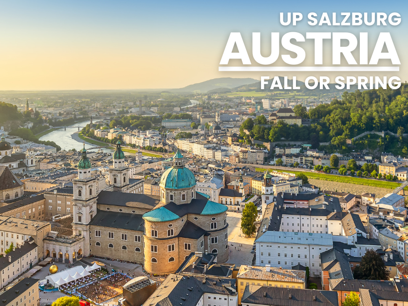 picture of salzburg in sunset