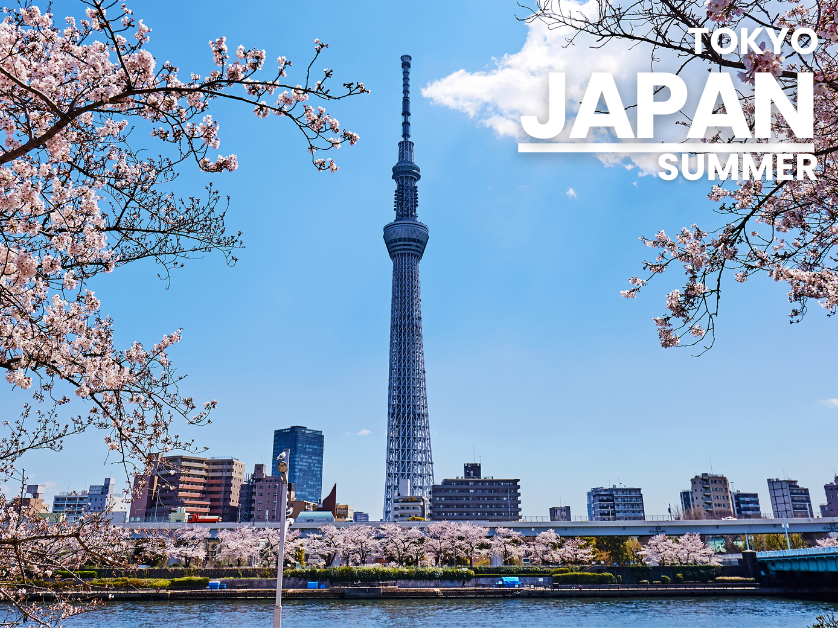 Tokyo with cherry blossoms